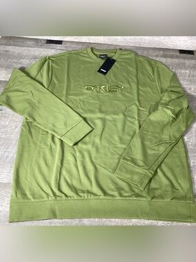 Oakley Embroidered B1B Crew Sweatshirt Mens XXL Fern Green Regular Fit NWT